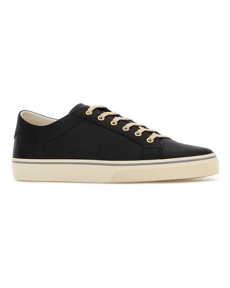 Brunello Cucinelli Men's Black Leather Sneakers C7995 Black