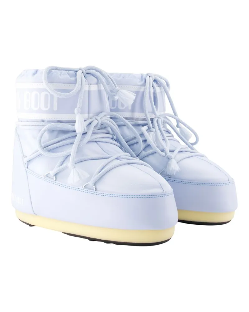 Moon Boot Women's Icon Low Ankle Boots - Moon Synthetic Blue Shoes Ankle-Boots White