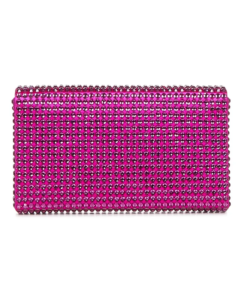 Amina Muaddi Women's Clutch Superamini Paloma Fuchsia Bags Pink