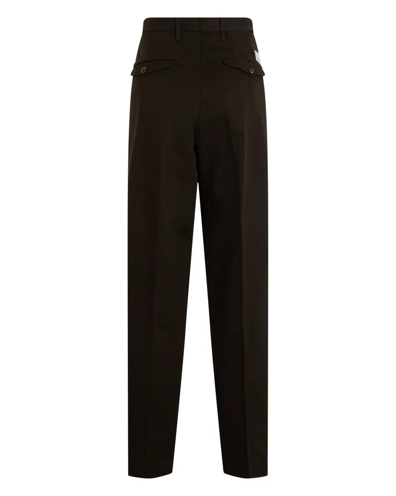 nine:inthe:morning High-Waist Virgin Wool Trousers — Brown Brown