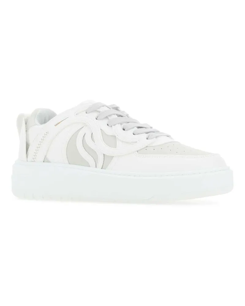 Stella McCartney Women's Two-Tone Sporty Mat S-Wave Sneakers 1902 Lin: Recycled Polyamid White