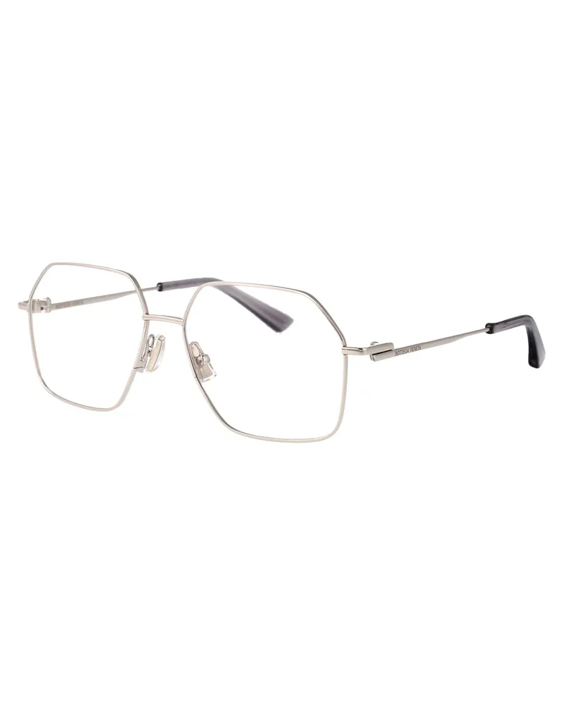 Bottega Veneta Women's Sunglasses Bv1332o Silver-Transparent Silver-Silver-Transparent Metal Glasses & Frames Silver/silver/transparent Silver