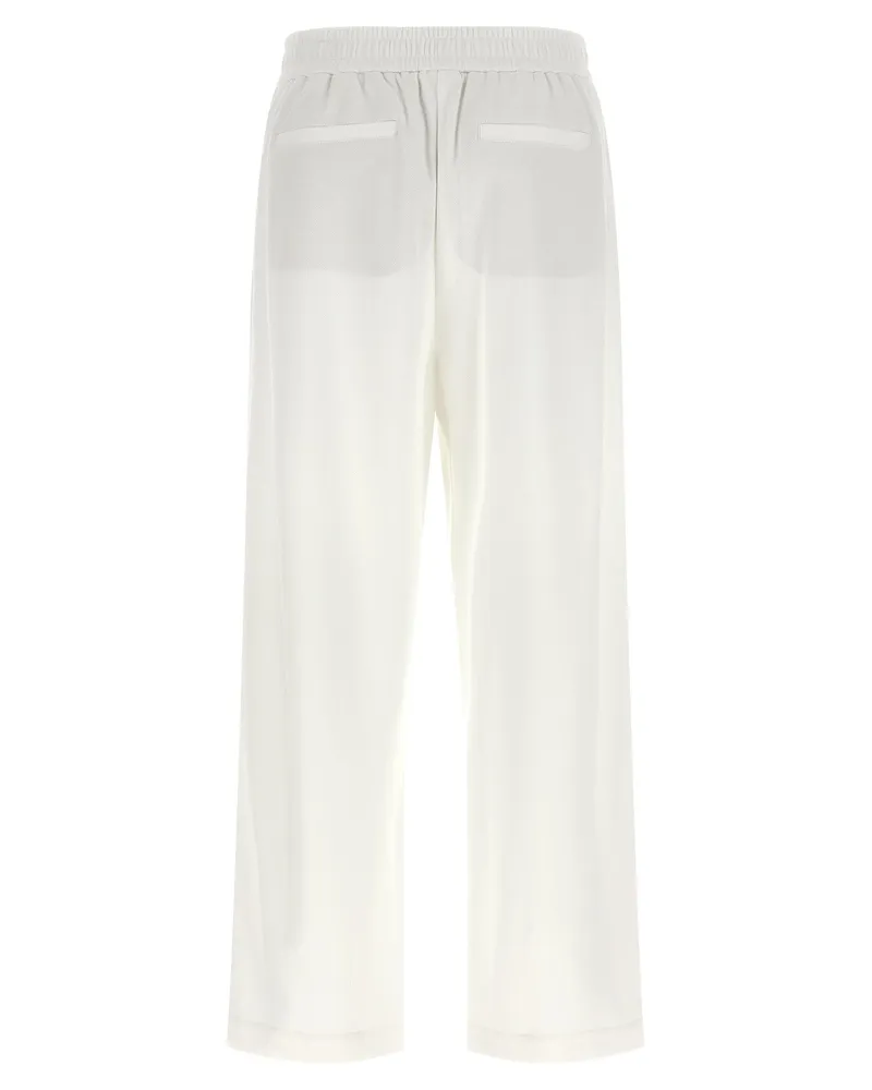Brunello Cucinelli Cotton Piqué Track Joggers — White White