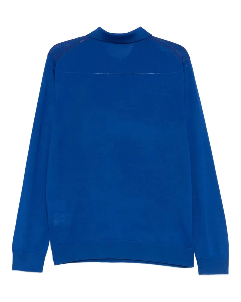 Stefano Ricci Women's Zip-Fastening Polo Shirt Aw25 M Blue