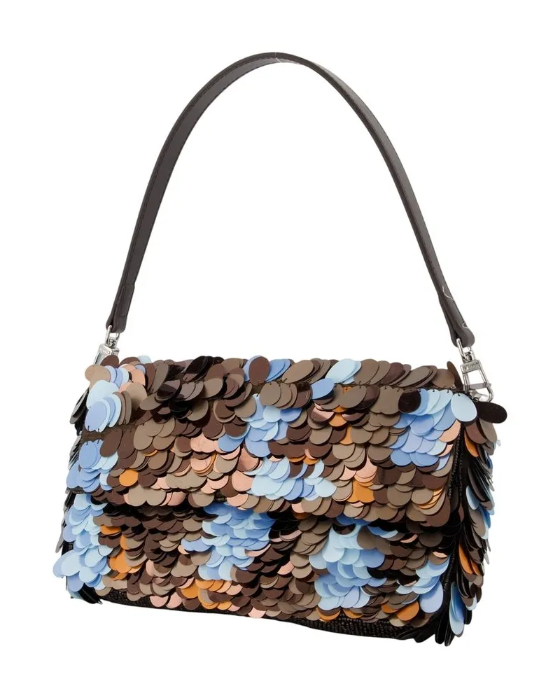 STAUD Timmy Leather Shoulder Bag — Multicolor Multicolor