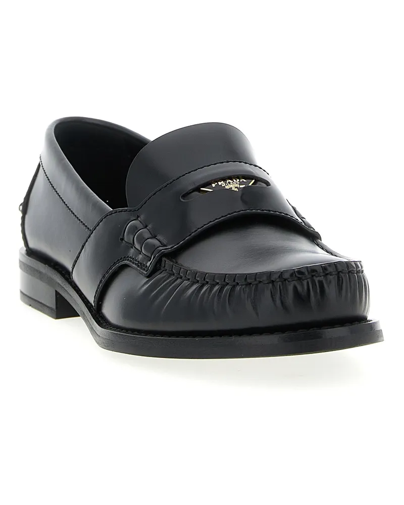 Prada Brushed Calfskin Loafer — Black Black