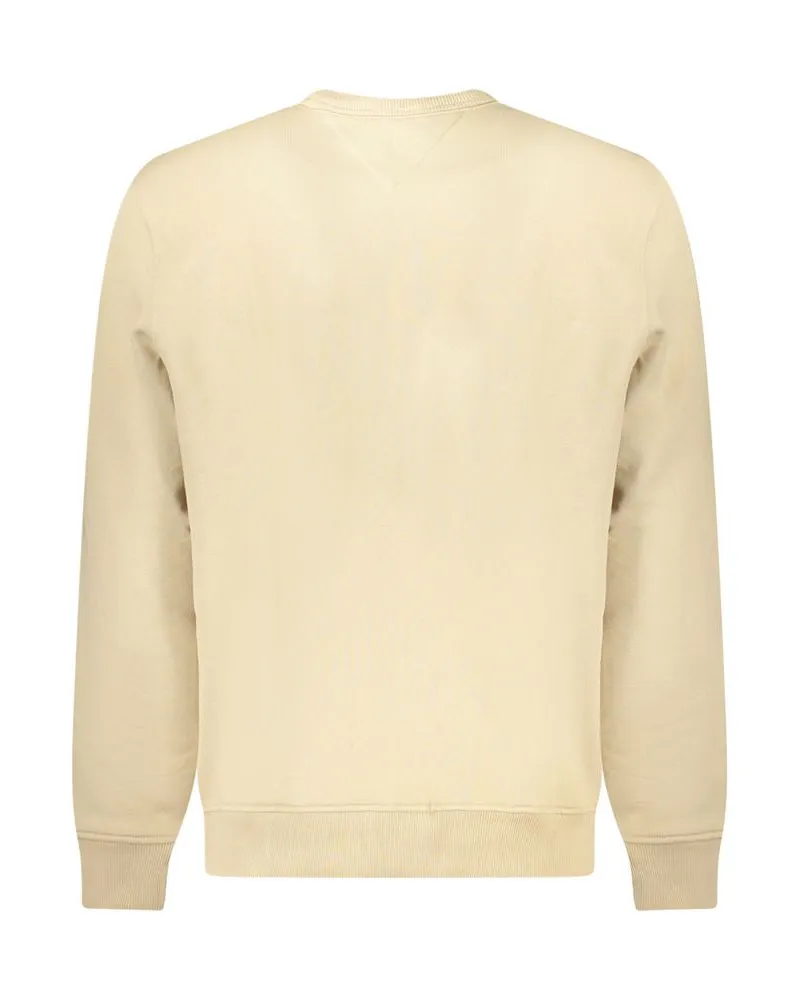 Tommy Hilfiger Cotton Crew Neck Sweatshirt — Beige Beige
