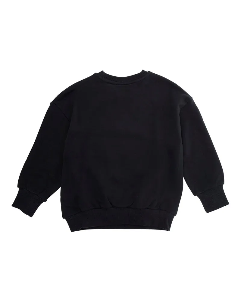 Mini Rodini Boys' Black Sweatshirt With Maxi Logo Cotton Hoods & Sweatshirts Black