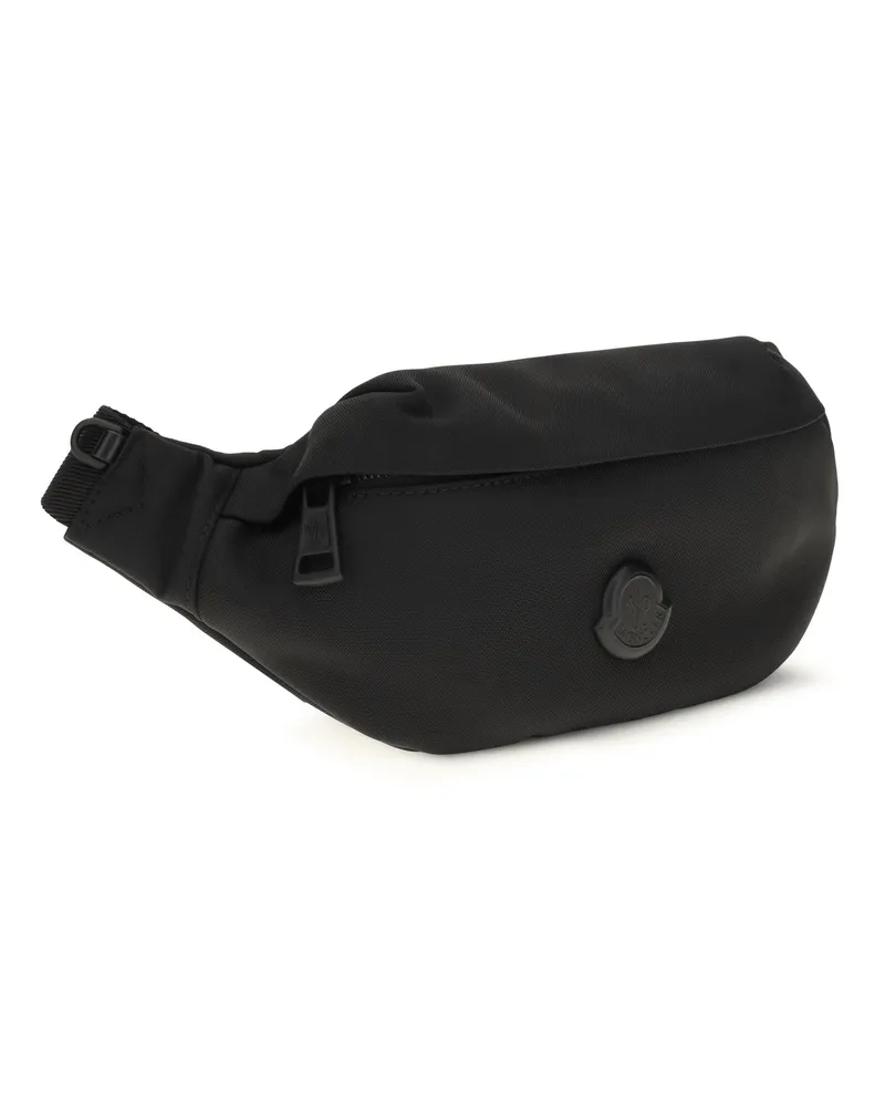 Moncler Men's Durance Fanny Pack Black Nylon; Polyester Shoulder Bags Black