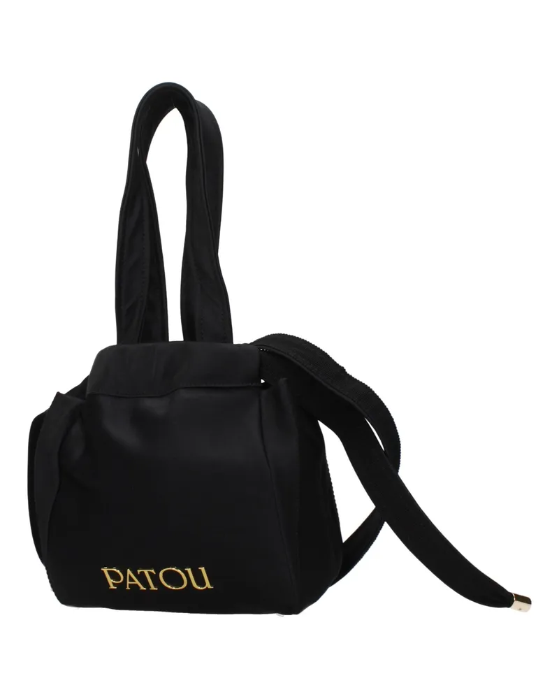 Patou Fabric Shoulder Bag — Black Black