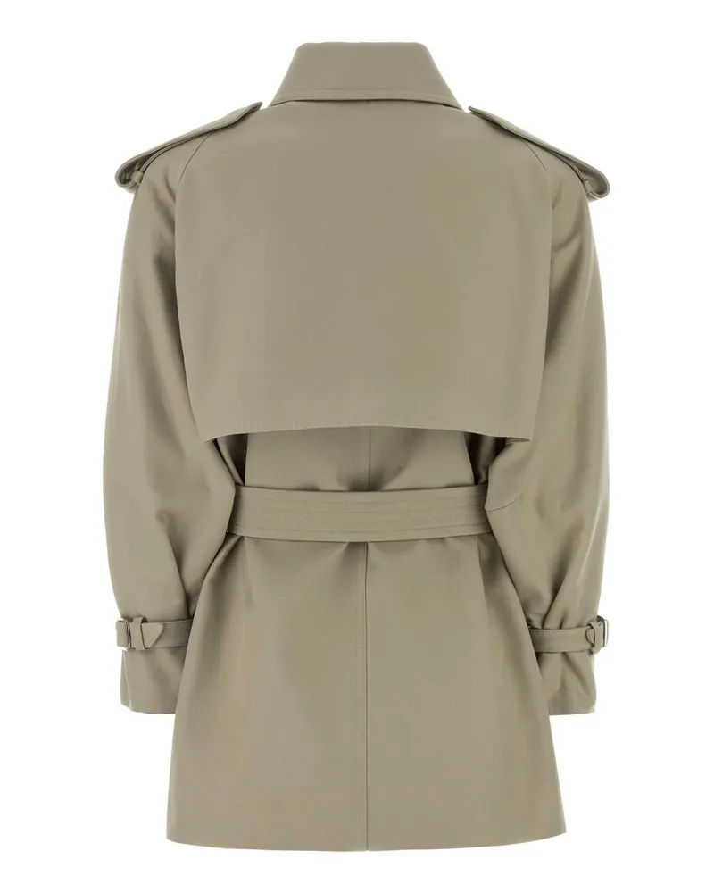 Max Mara Women's Dove Grey Cotton Cacio Trench Coat Sabbia Beige