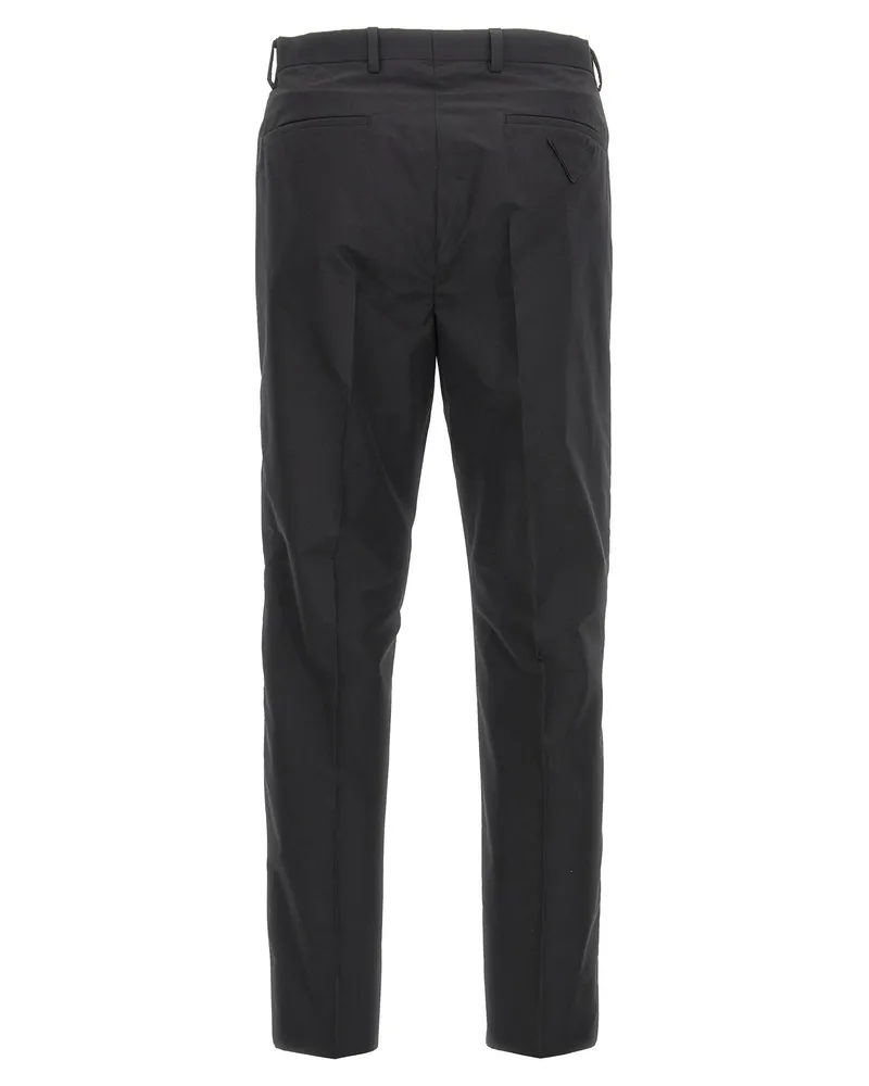 Prada Technical Cotton Trousers — Black Black