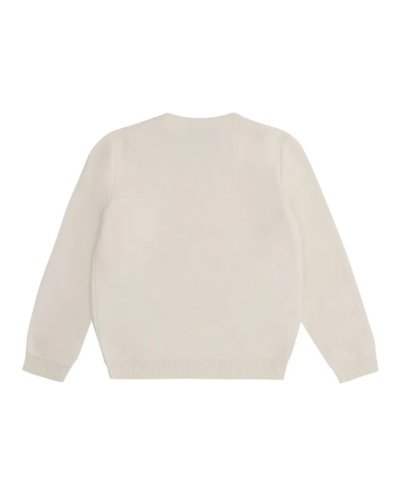 Versace Boys' Wool-Blend Crew-Neck Sweater Ivory Polyamide Ivory
