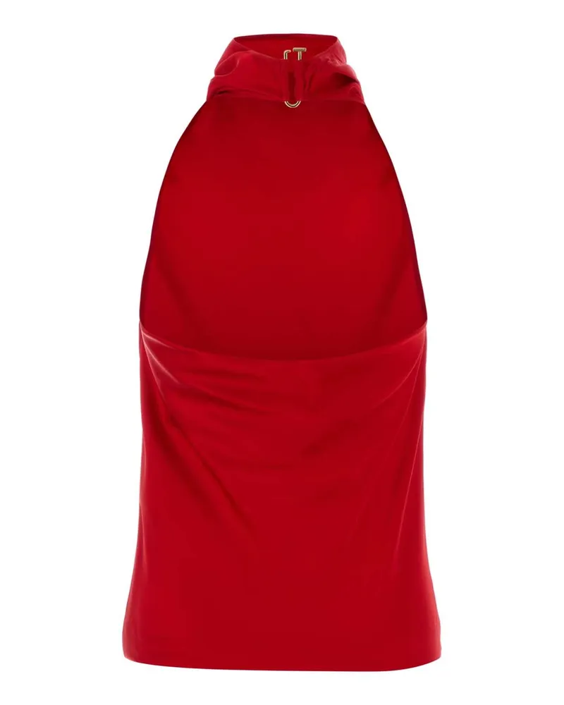 Stella McCartney Women's Red Satin Top Lipstickred Maglie Sweater Red