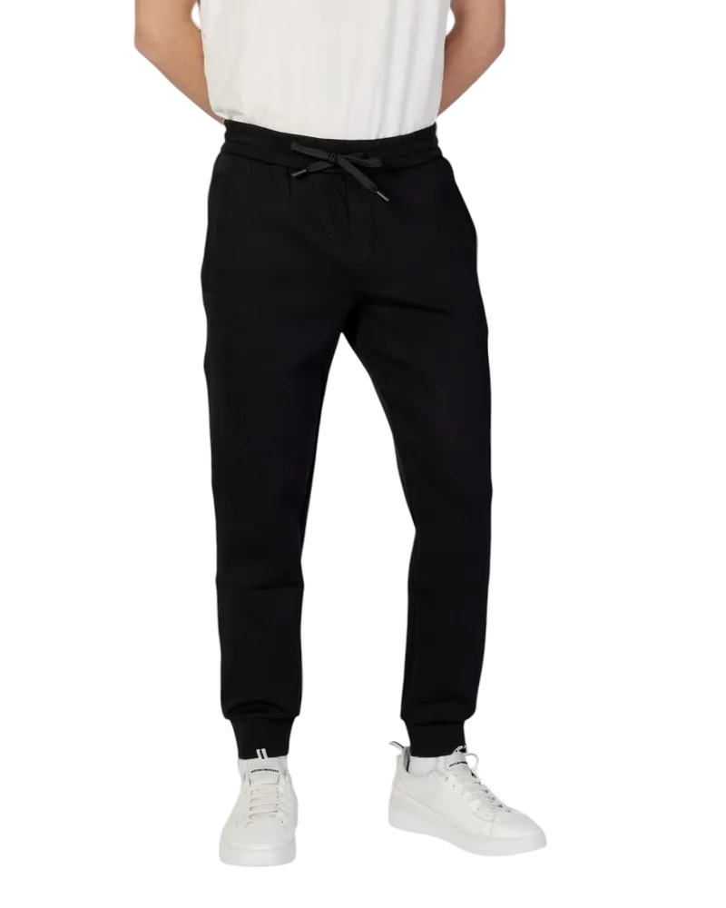 Armani Exchange Cotton-Blend Joggers — Black Black