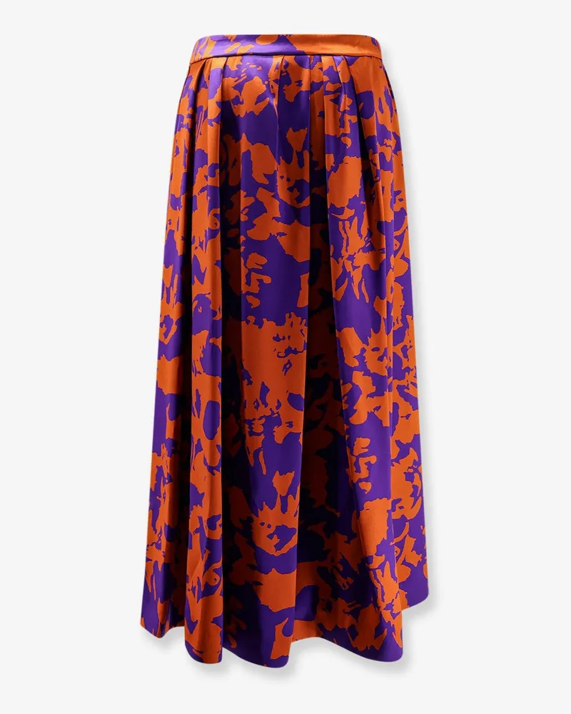 Dries van Noten Women's Printed Viscose A-Line Skirt Multicolor