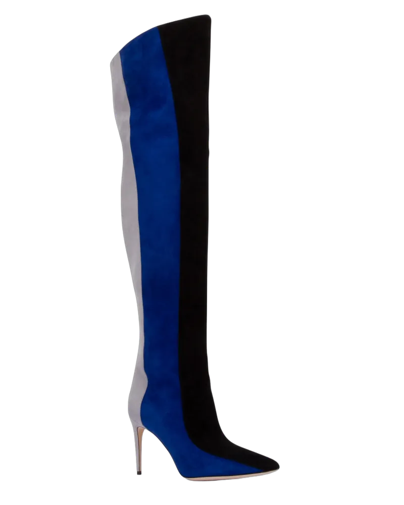 Manolo Blahnik Women's Blckbblulgry Boot Multicolor