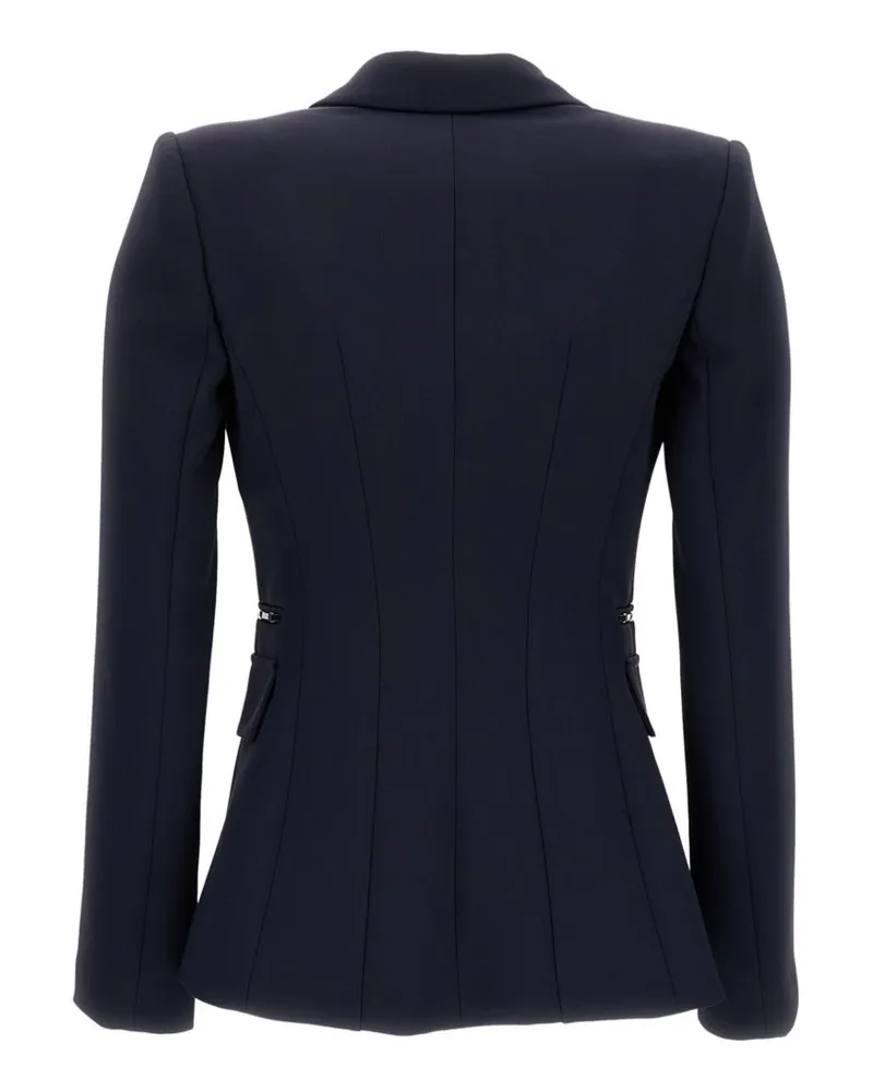 Elisabetta Franchi Single-Breasted Navy Blazer — Navy Navy