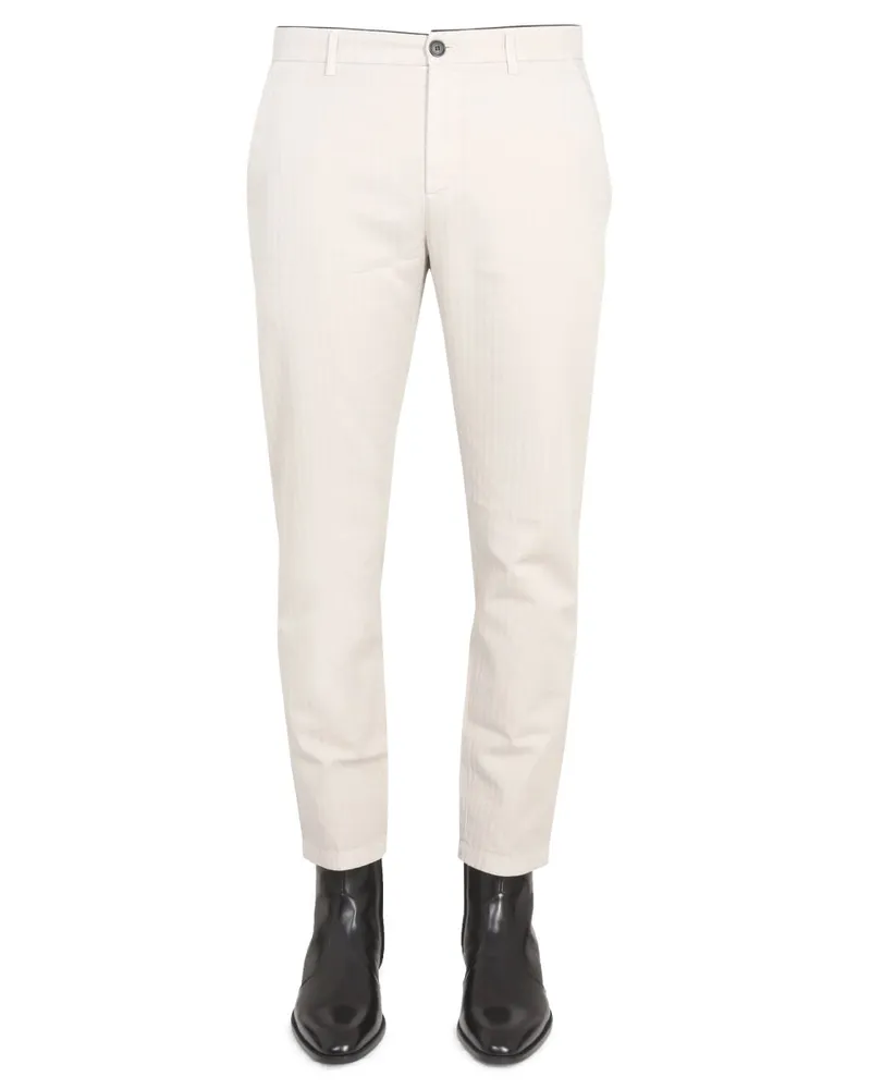 Department 5 Logo Patch Trousers — Beige Beige