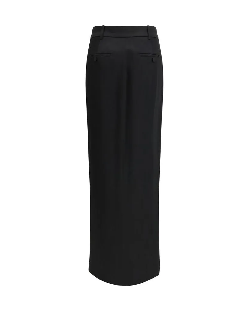 Tom Ford Women's Black Acetate Long Skirt Black