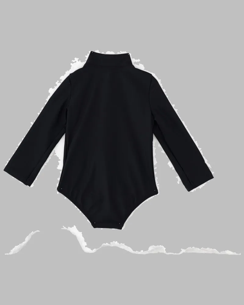 Mini Rodini UV-Protected Long-Sleeve Swimsuit — Black Black