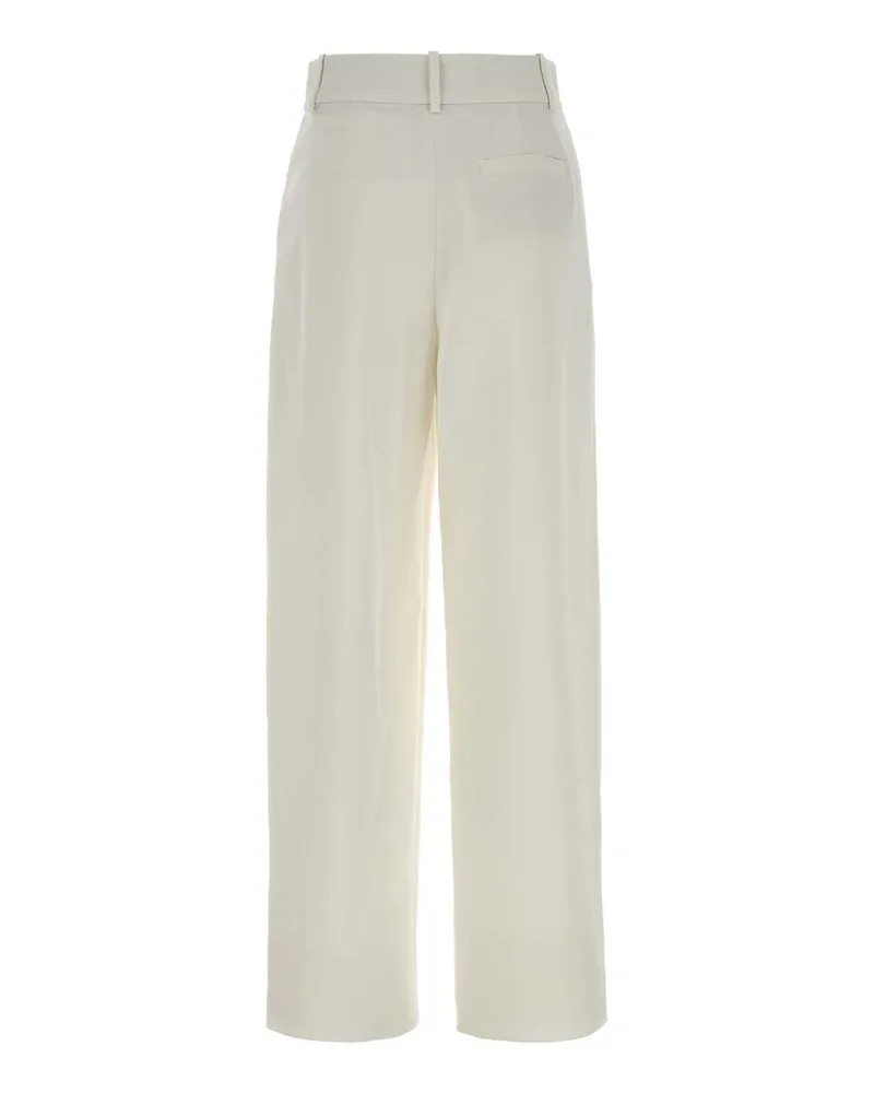 Giorgio Armani Silk Trousers — White White