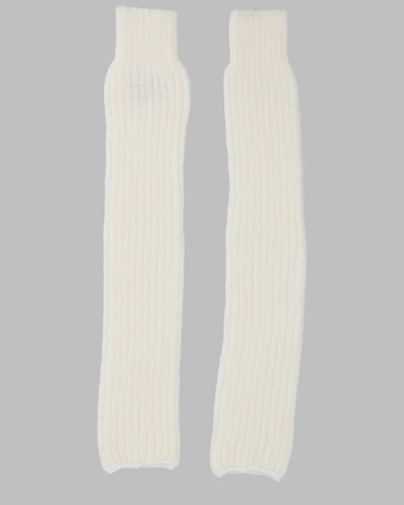 Repetto Logo Leg Warmers — Ivory Ivory