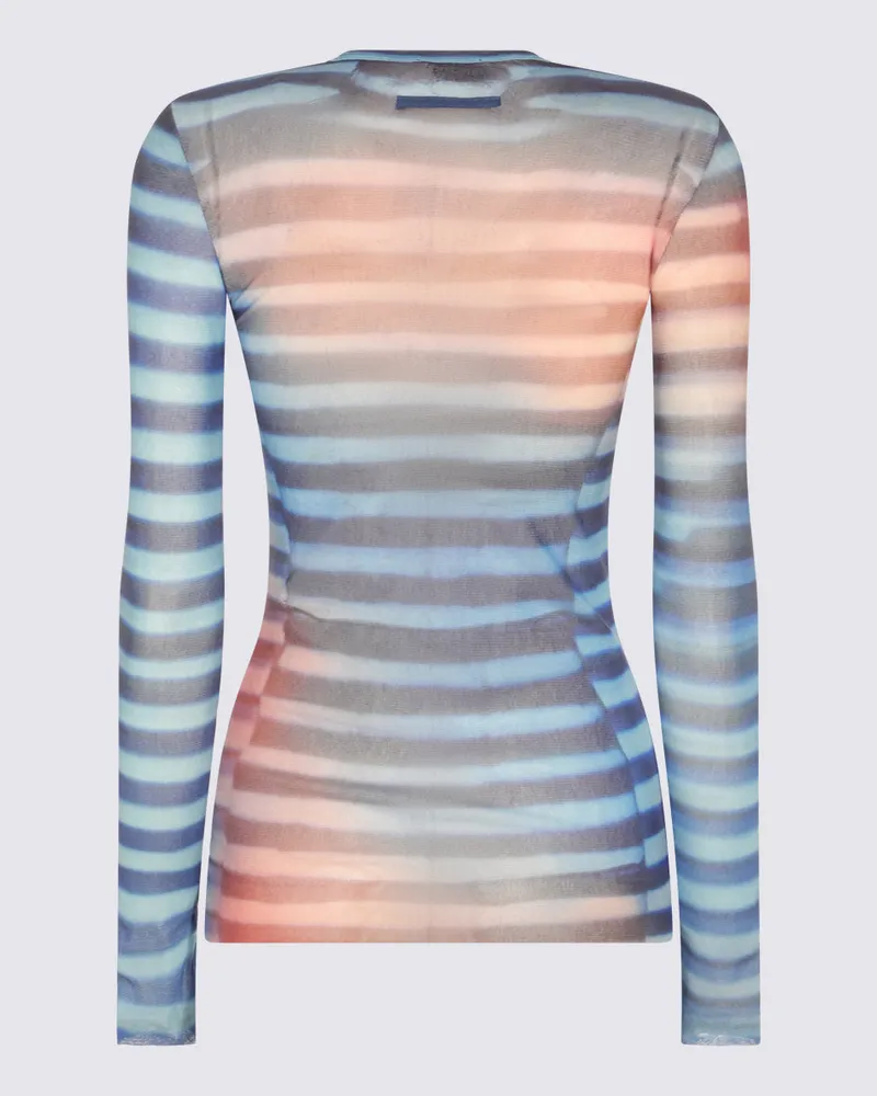 Jean Paul Gaultier Women's Top Lightblue-Blue-Peach _main Fabric: Pa - Lining Lightblue/blue/peach Multicolor
