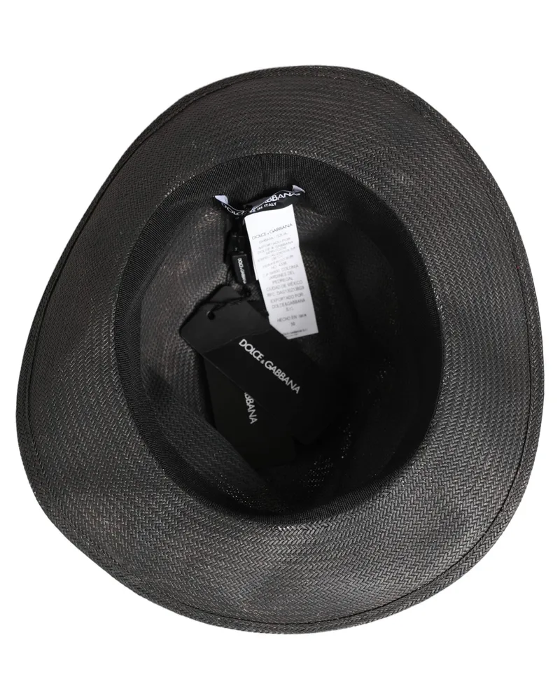 Dolce & Gabbana HAT10101 Paper Woven Fedora — Gray Gray