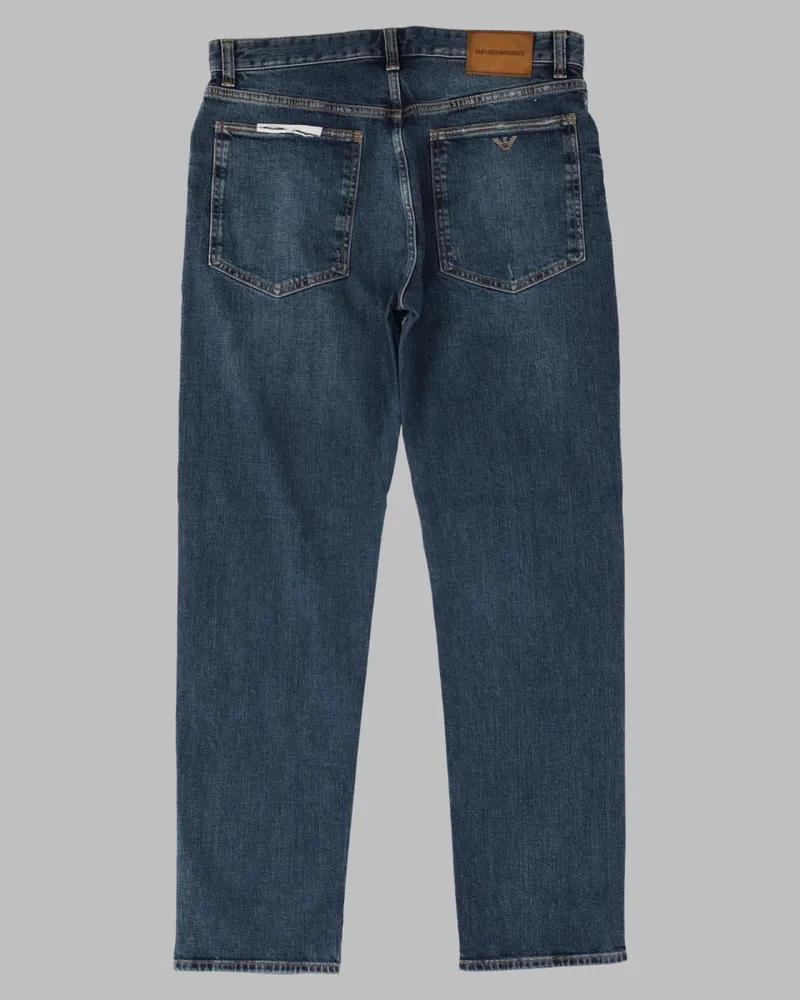 Emporio Armani Regular Fit 5-Pocket Jeans — Blue Blue