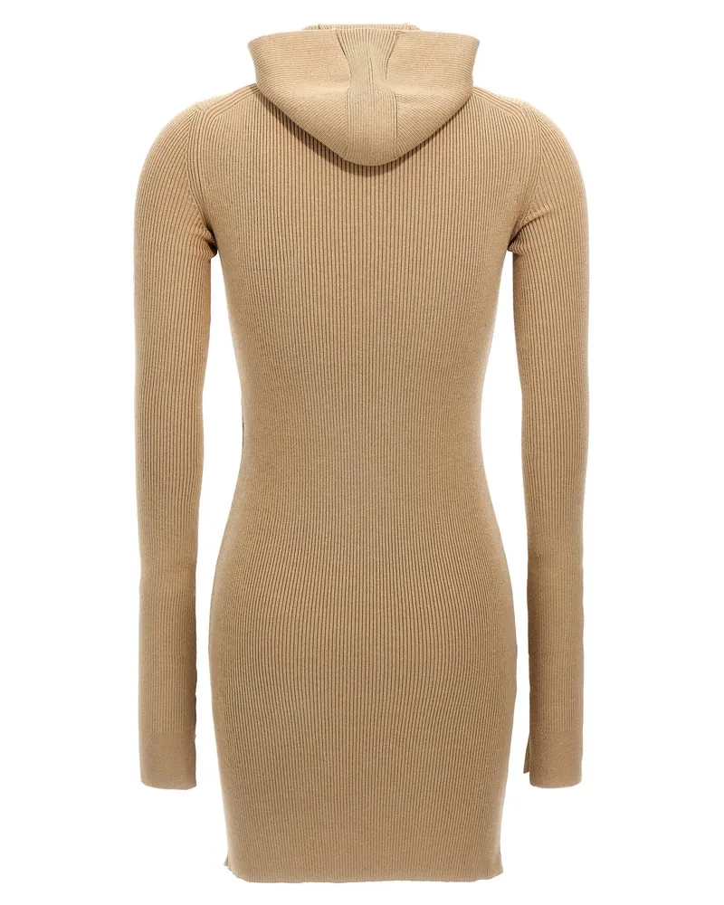 Fendi Women's Beige Wool Short Dress Beige