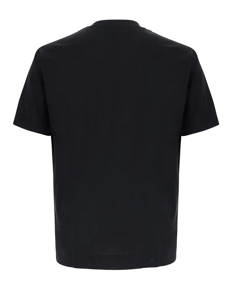 Emporio Armani Men's T-Shirt Multilogo Black Cotton Lyocell T-Shirts And Polos Black