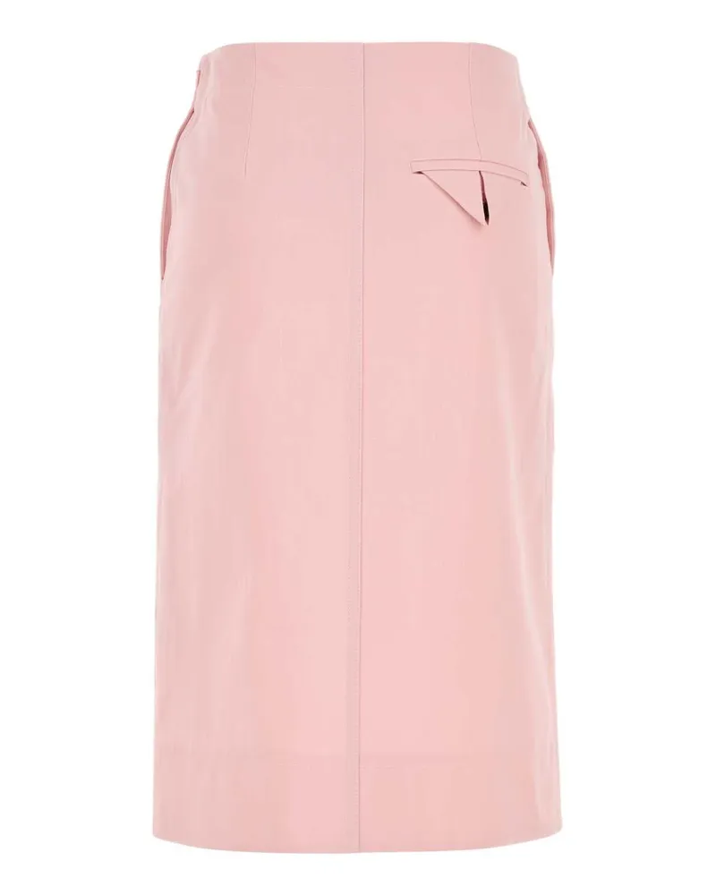 Bottega Veneta Women's Pink Twill Skirt Camelia Exterior: Cotton Gonne Pink