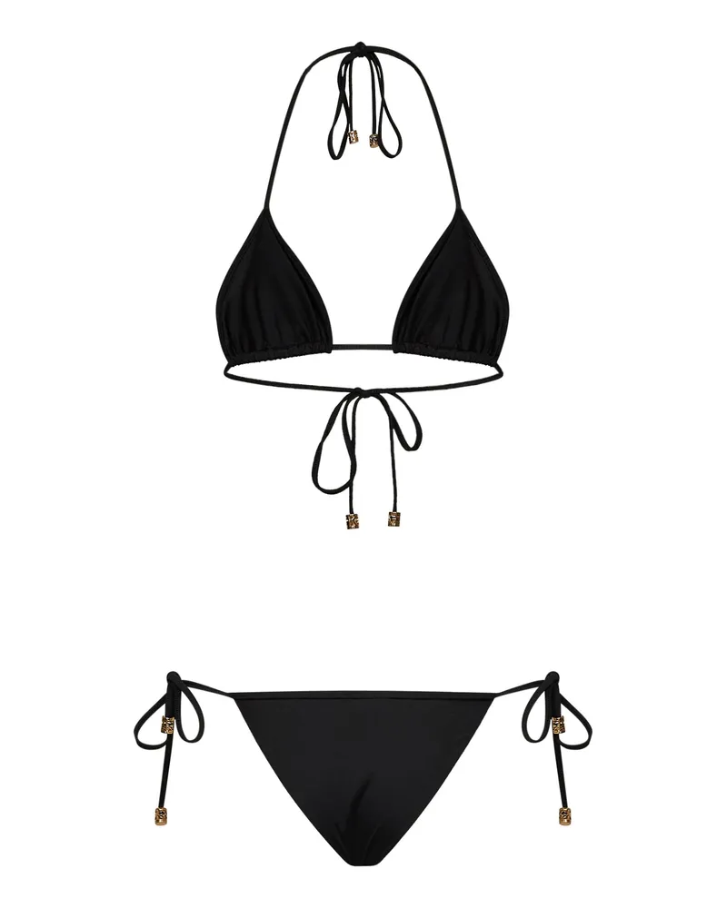 Gucci Women's Bikini Sparkling Jersey, Black Polyamide Swimwear Sea Clothing Black