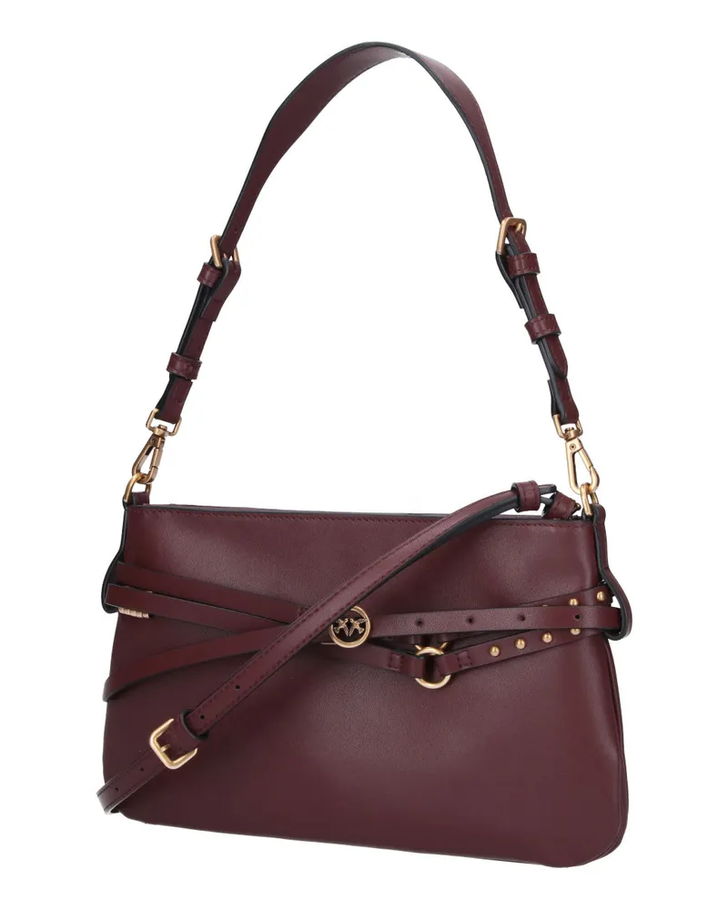 Pinko Women's Bags Red Leather Burgundy