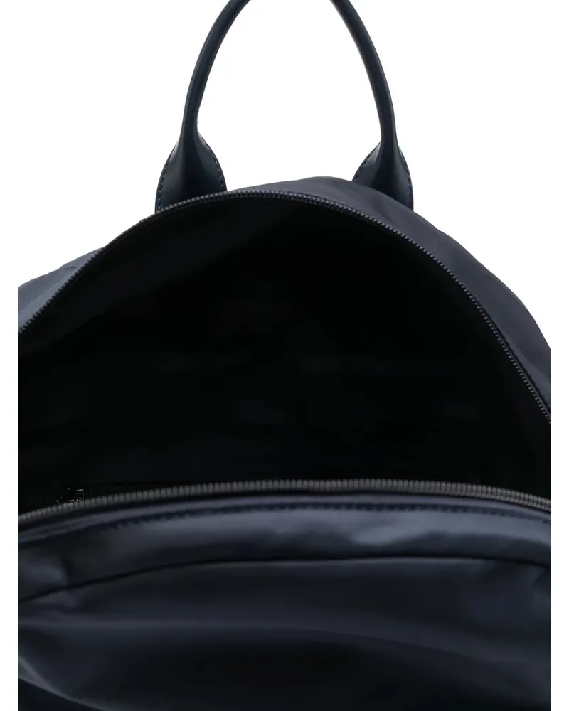Kiton Women's Zip-Pocket Backpack Ss26 M Navy