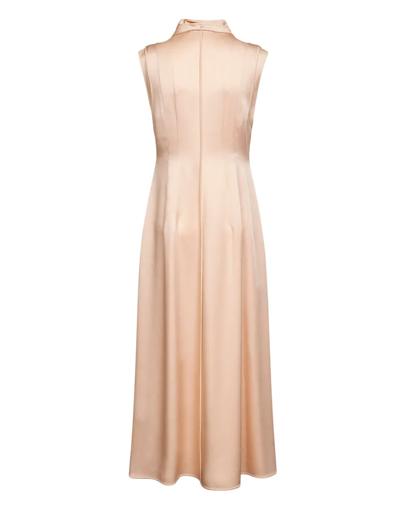 Jil Sander Satin Fluid Midi Dress — Pink Pink