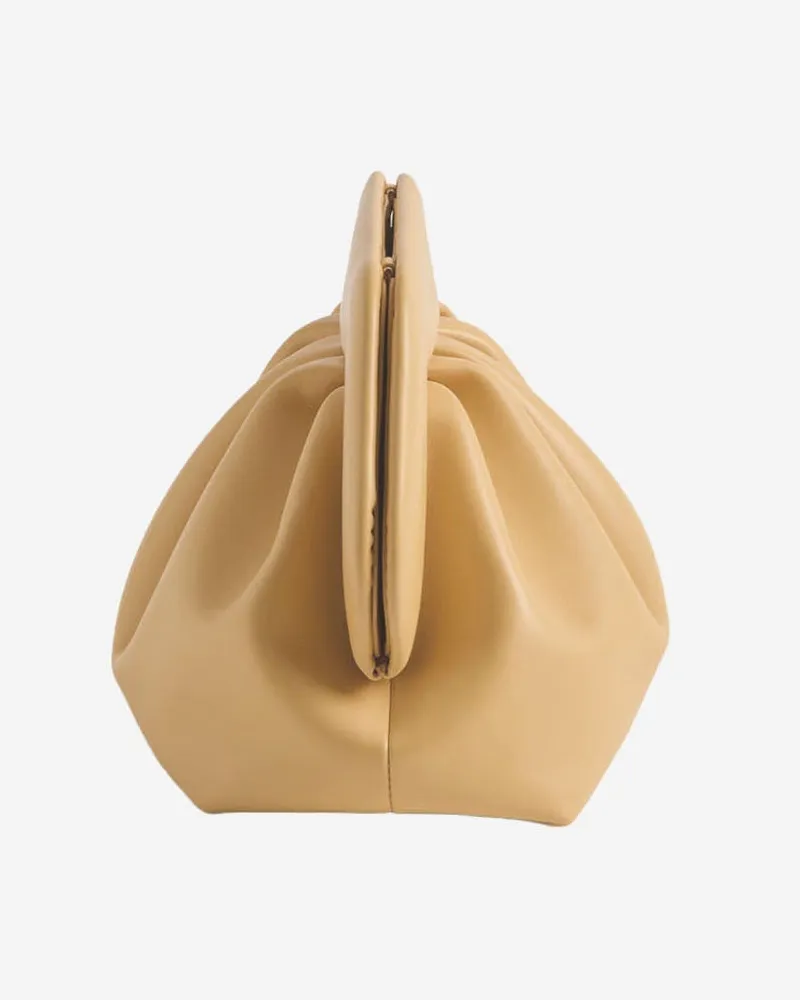 THEMOIRÈ Women's Vegan Leather Bag Beige Handbags Hand Beige