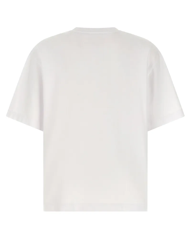Kitsuné Logo-Embroidered Cotton T-shirt — White White