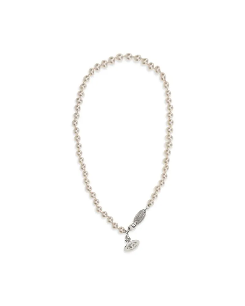 Vivienne Westwood Pearl with Orb Pendant Necklace — Beige Beige
