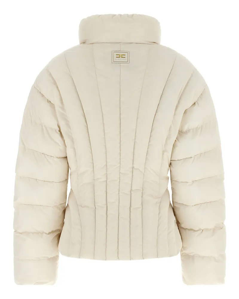 Elisabetta Franchi Quilted Down Down Jacket — Cream Cream