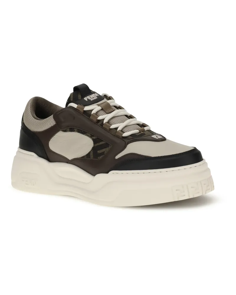 Fendi Men's Ff Sneakers Nero+latte+beige Multicolor