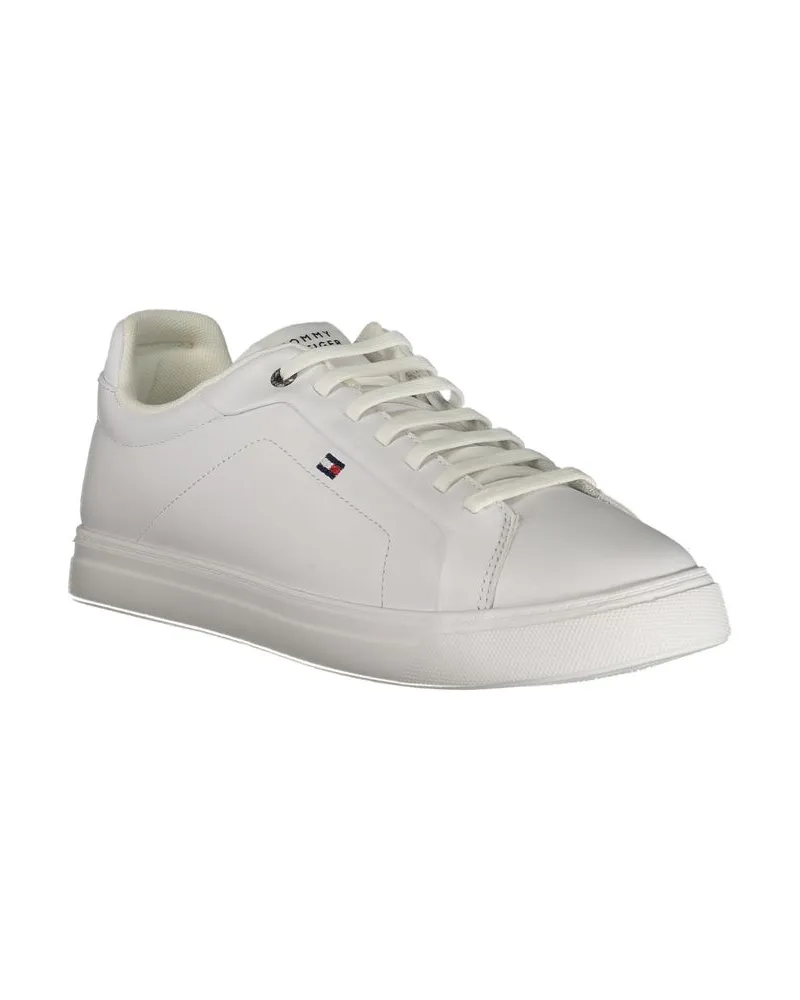 Tommy Hilfiger Leather and Polyurethane Sneaker — White White