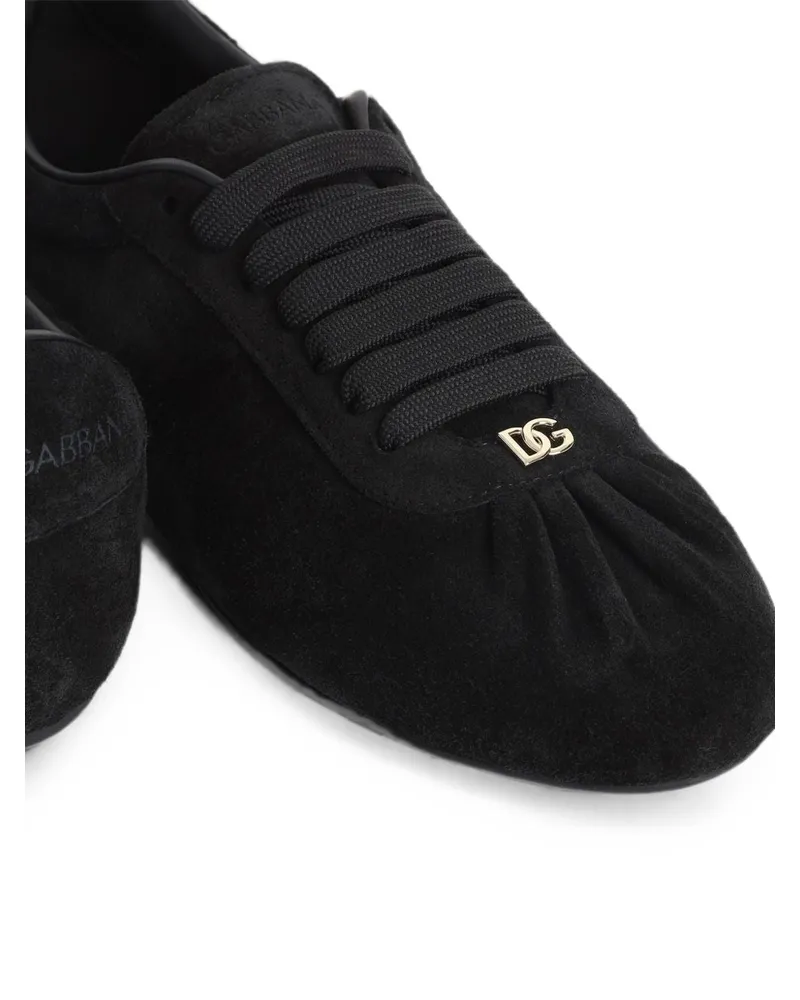 Dolce & Gabbana Suede Sneaker — Black Black