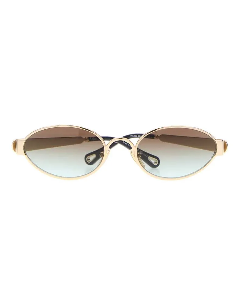 Chloé Women's Gold Metal Holly Sunglasses Goldgoldbrown Occhiali Da Sole Gold