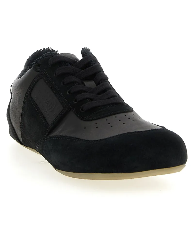 Maison Margiela Men's Black Calfskin Athletic Sneakers Black