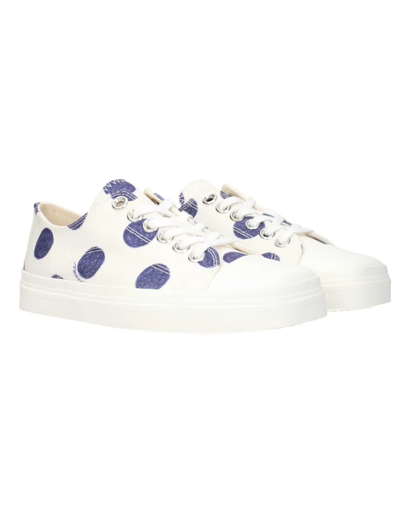 Moschino Women's White Fabric Low Top Sneakers White