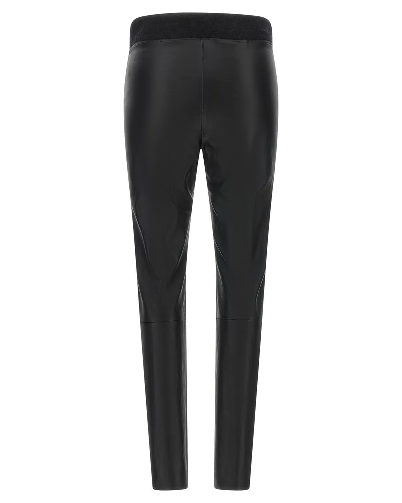 Brunello Cucinelli Stretch Nappa Leather Leggings — Black Black