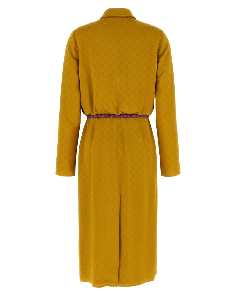 Gucci GG Jacquard Dress — Gold Gold