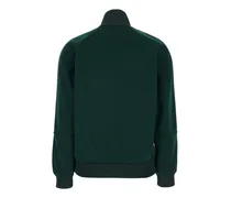 Web Stripe and GG-Embroidered Sweatshirt — Green